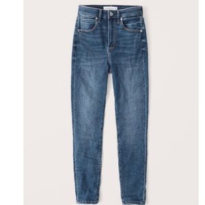 Abercrombie Curve Love high rise super skinny ankle jeans